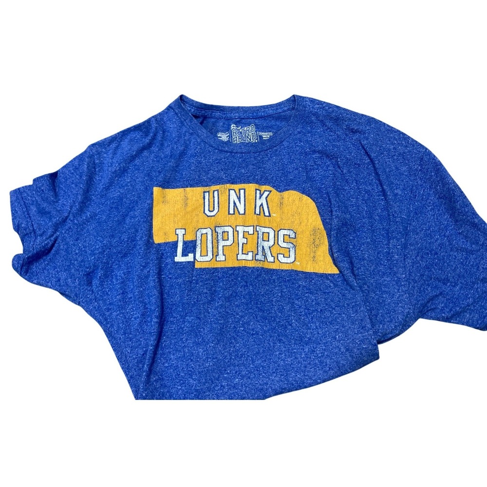Retro Brand UNK Lopers University of Nebraska Kearney T-Shirt Blue Mens XL